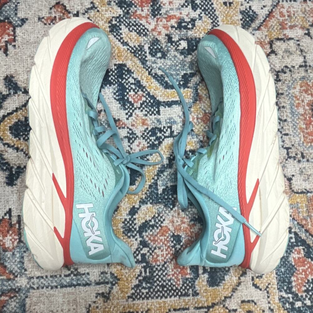 Hoka One One Clifton 8 Women's Size 9B Running Shoes Aquarelle Blue 1119394-AEBL